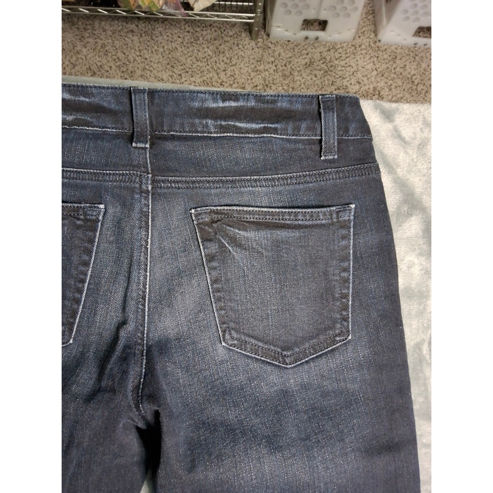 Michael Kors Womens Skinny Jeans Dark Wash Gold Zipper Detail Denim Blue Size 4 - Picture 16 of 16